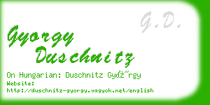 gyorgy duschnitz business card
